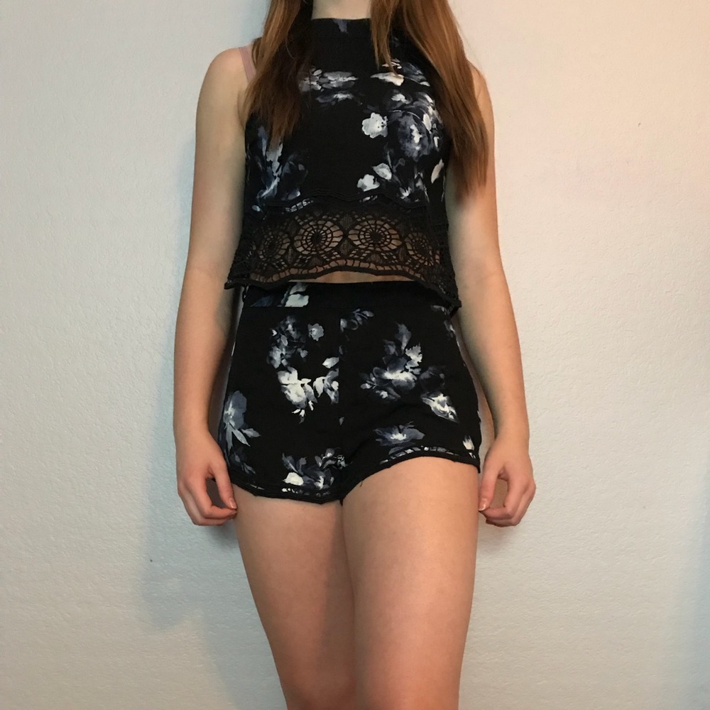 Kendall and Kylie floral two piece set